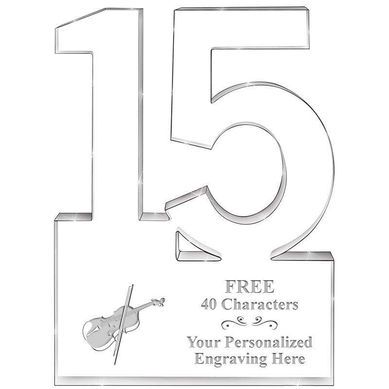 6" 15 YEARS OF SERVICE ACRYLIC