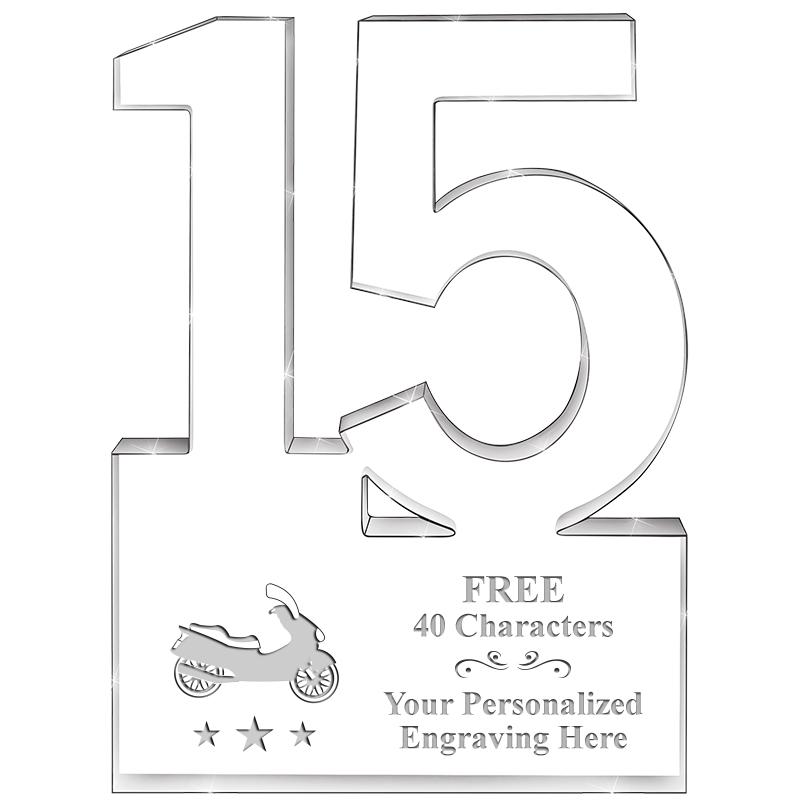 6" 15 YEARS OF SERVICE ACRYLIC