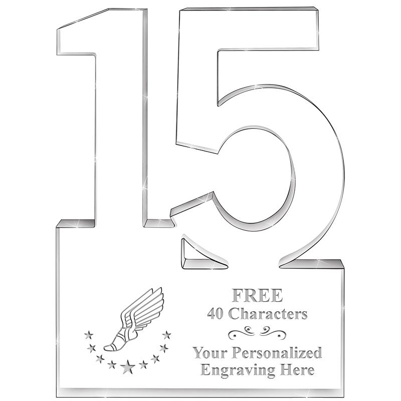 6" 15 YEARS OF SERVICE ACRYLIC