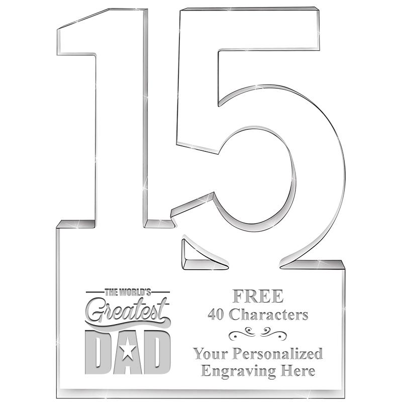 6" 15 YEARS OF SERVICE ACRYLIC