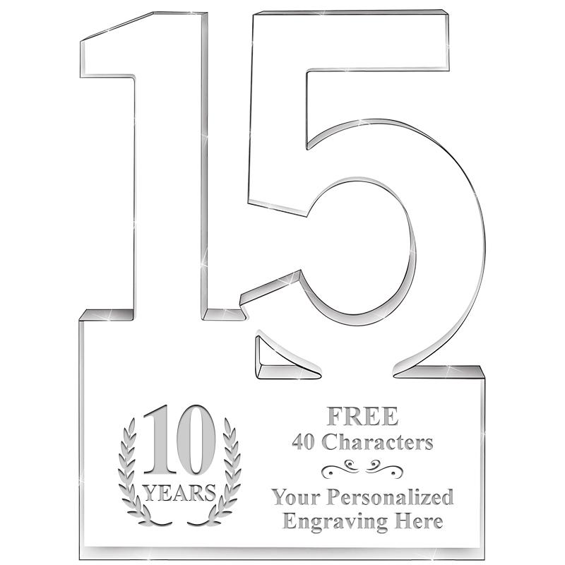 6" 15 YEARS OF SERVICE ACRYLIC