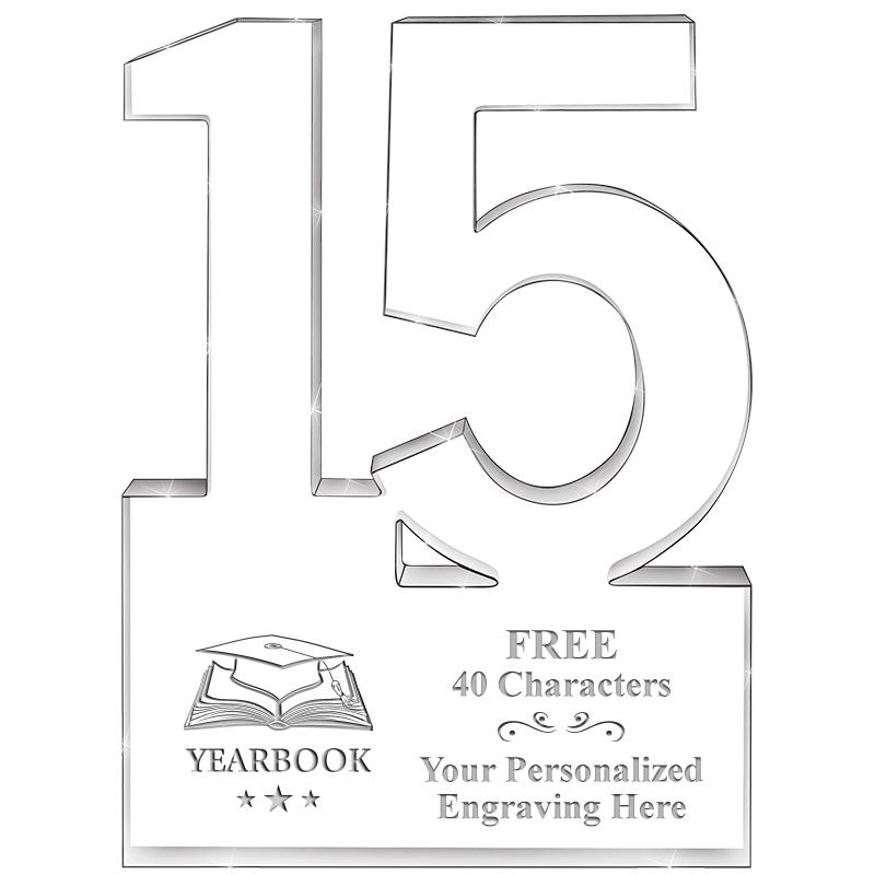 6" 15 YEARS OF SERVICE ACRYLIC