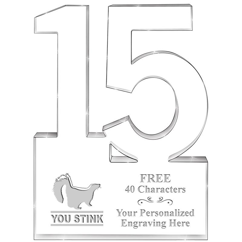 6" 15 YEARS OF SERVICE ACRYLIC