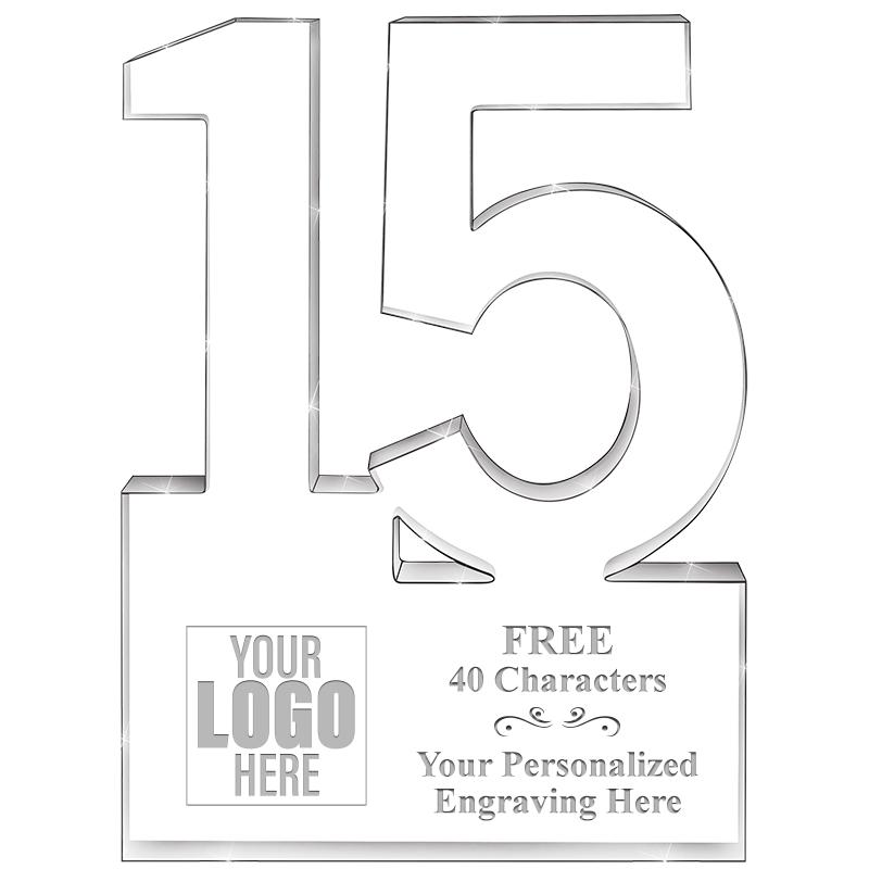 6" 15 YEARS OF SERVICE ACRYLIC