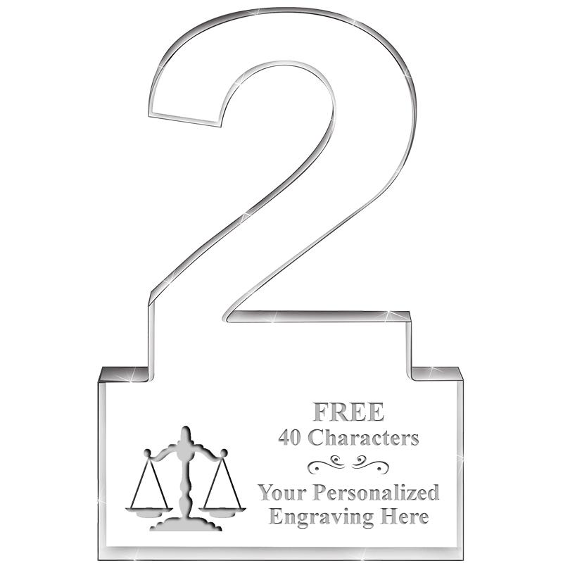 6" 2 YEARS OF SERVICE ACRYLIC