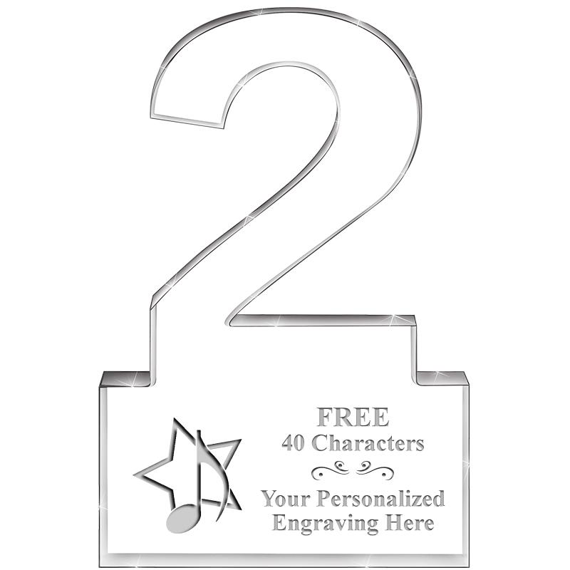 6" 2 YEARS OF SERVICE ACRYLIC