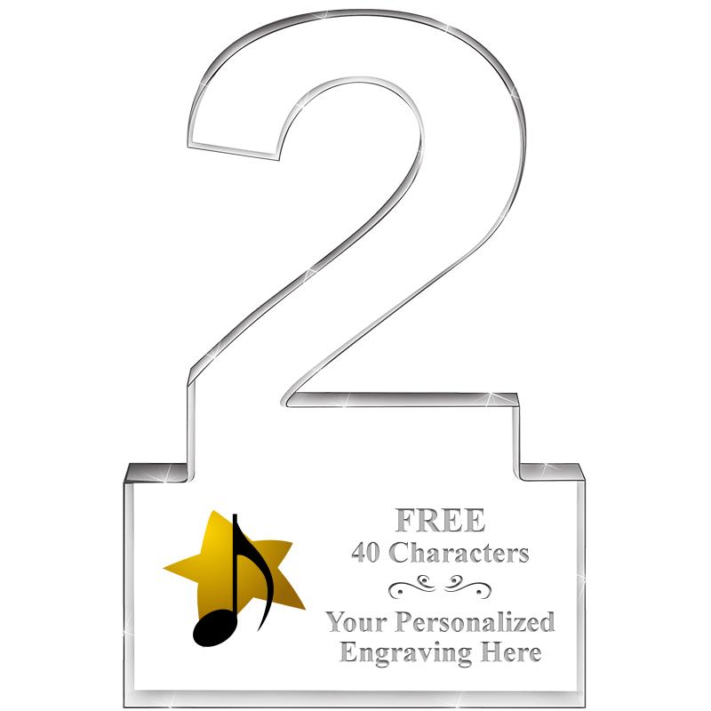 6" 2 YEARS OF SERVICE ACRYLIC