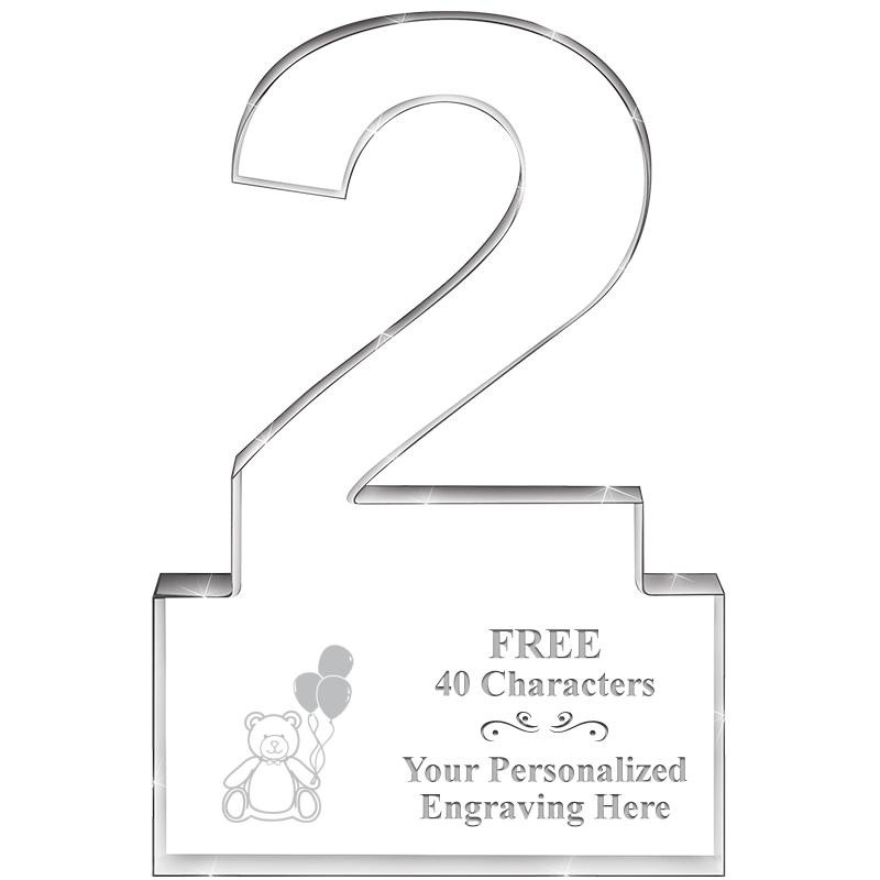 6" 2 YEARS OF SERVICE ACRYLIC