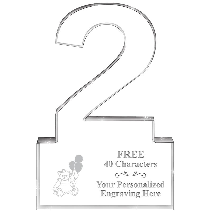 6" 2 YEARS OF SERVICE ACRYLIC