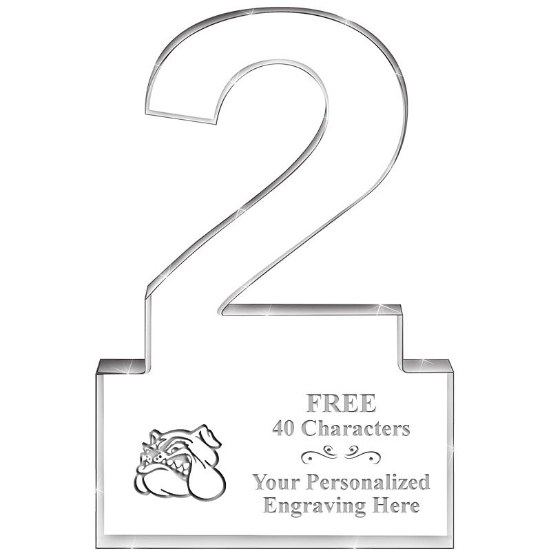 6" 2 YEARS OF SERVICE ACRYLIC