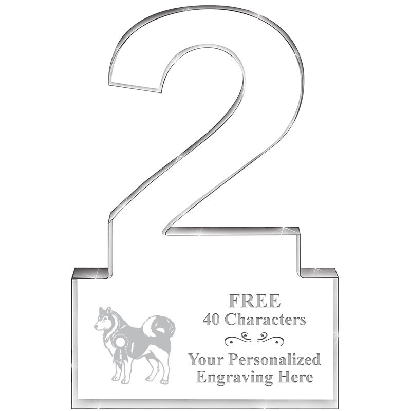 6" 2 YEARS OF SERVICE ACRYLIC