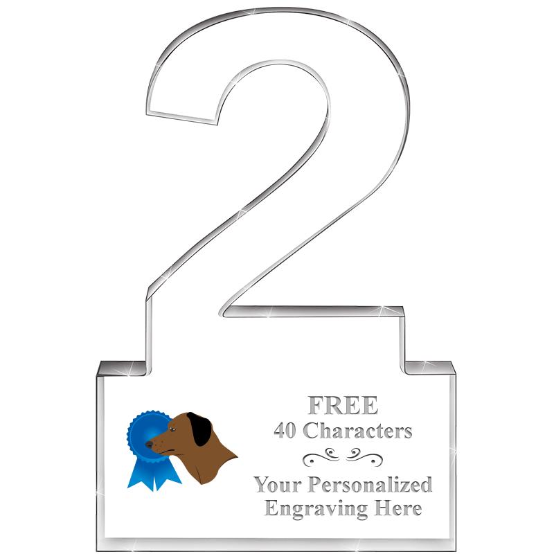 6" 2 YEARS OF SERVICE ACRYLIC