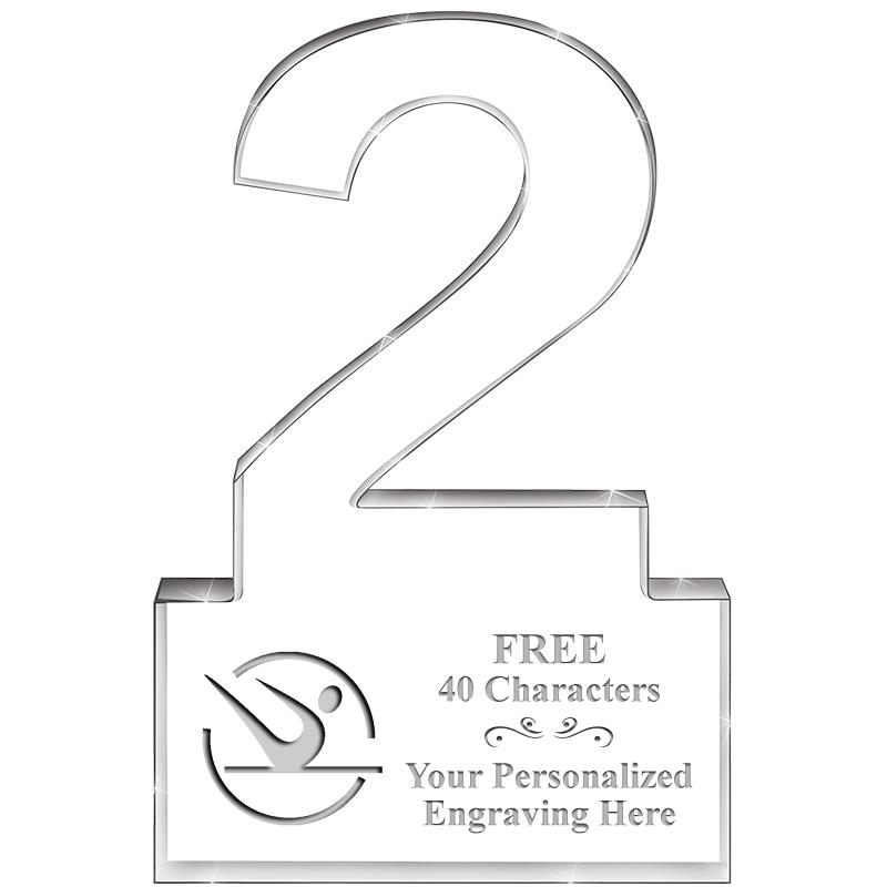 6" 2 YEARS OF SERVICE ACRYLIC