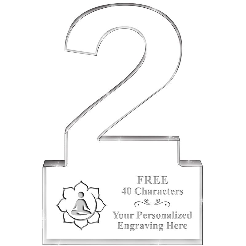 6" 2 YEARS OF SERVICE ACRYLIC