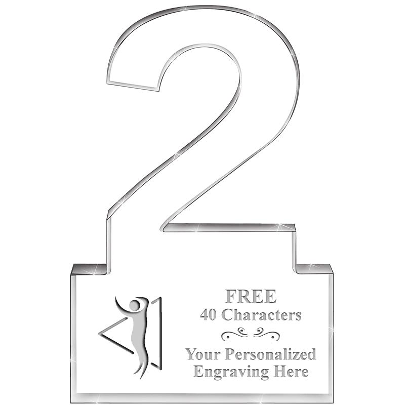 6" 2 YEARS OF SERVICE ACRYLIC