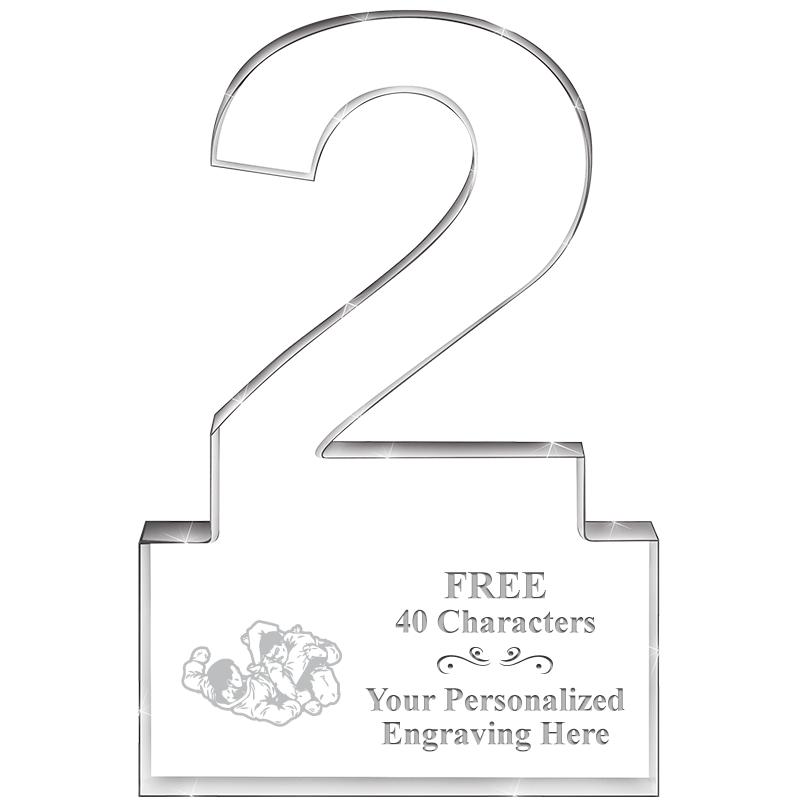 6" 2 YEARS OF SERVICE ACRYLIC