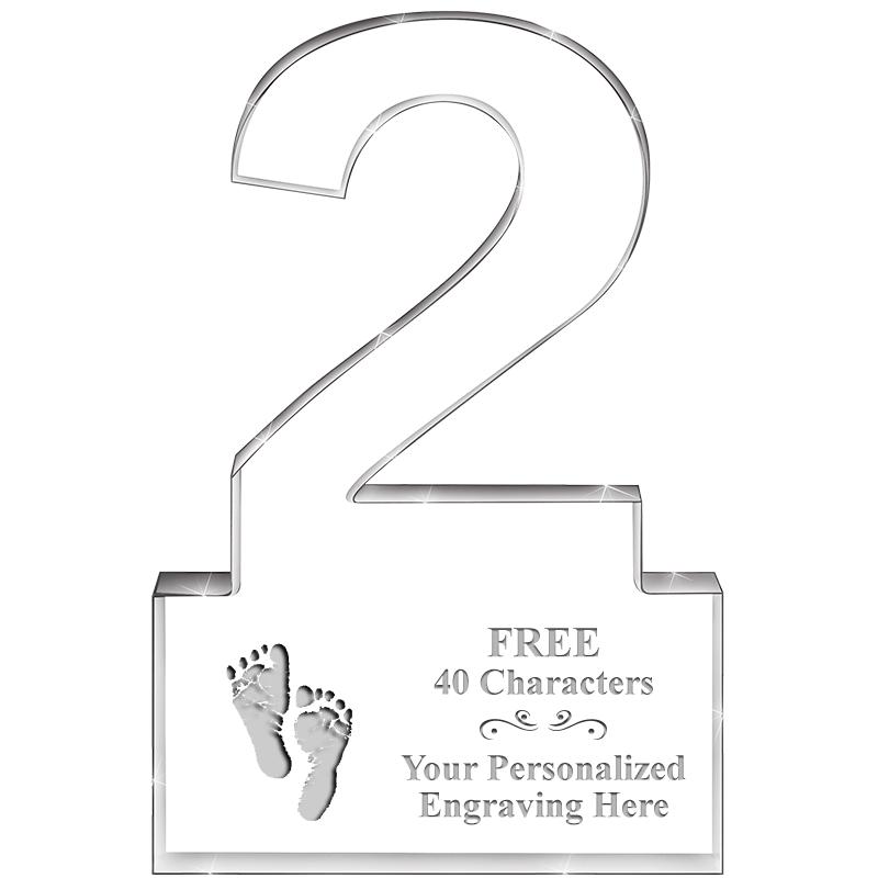 6" 2 YEARS OF SERVICE ACRYLIC