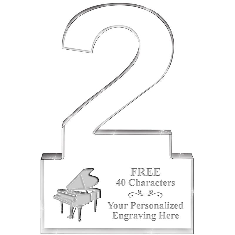 6" 2 YEARS OF SERVICE ACRYLIC