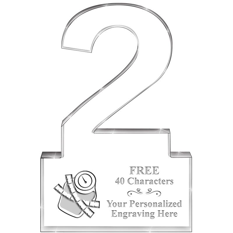 6" 2 YEARS OF SERVICE ACRYLIC