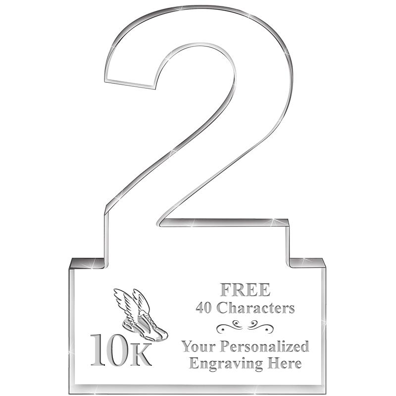 6" 2 YEARS OF SERVICE ACRYLIC