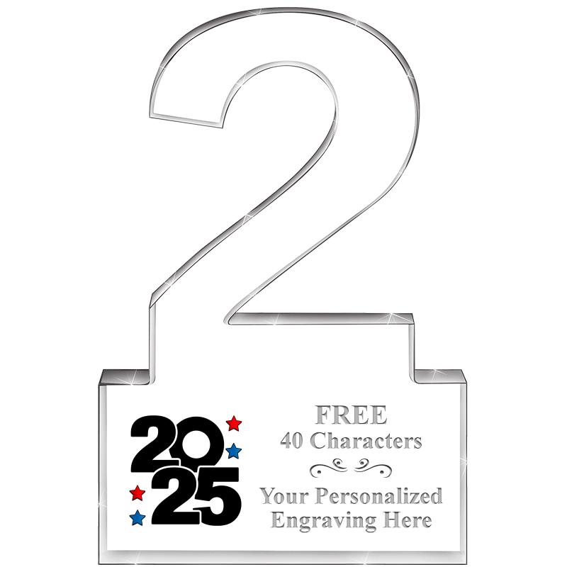 6" 2 YEARS OF SERVICE ACRYLIC