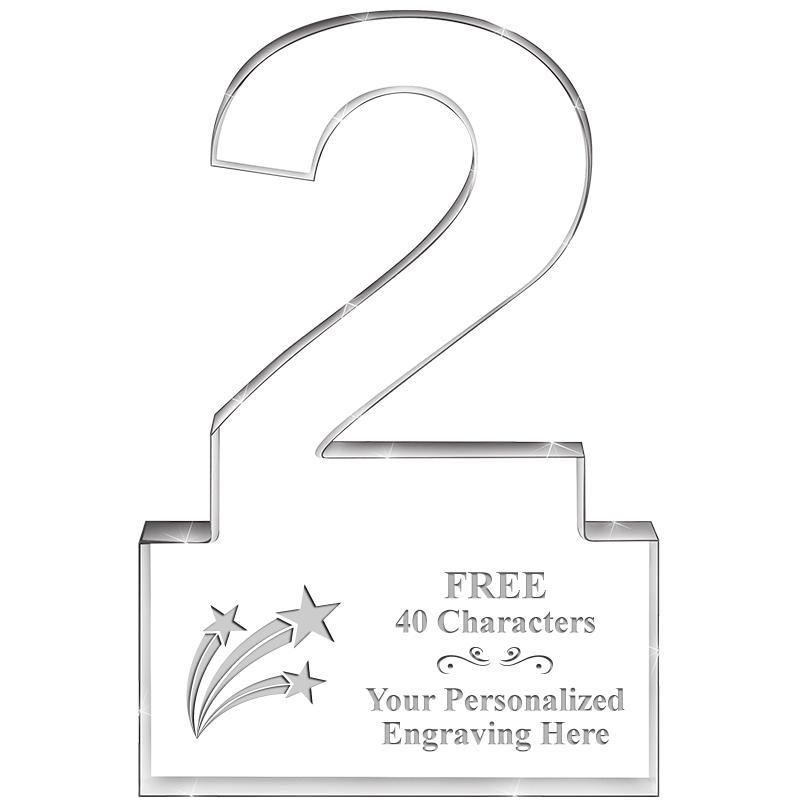 6" 2 YEARS OF SERVICE ACRYLIC