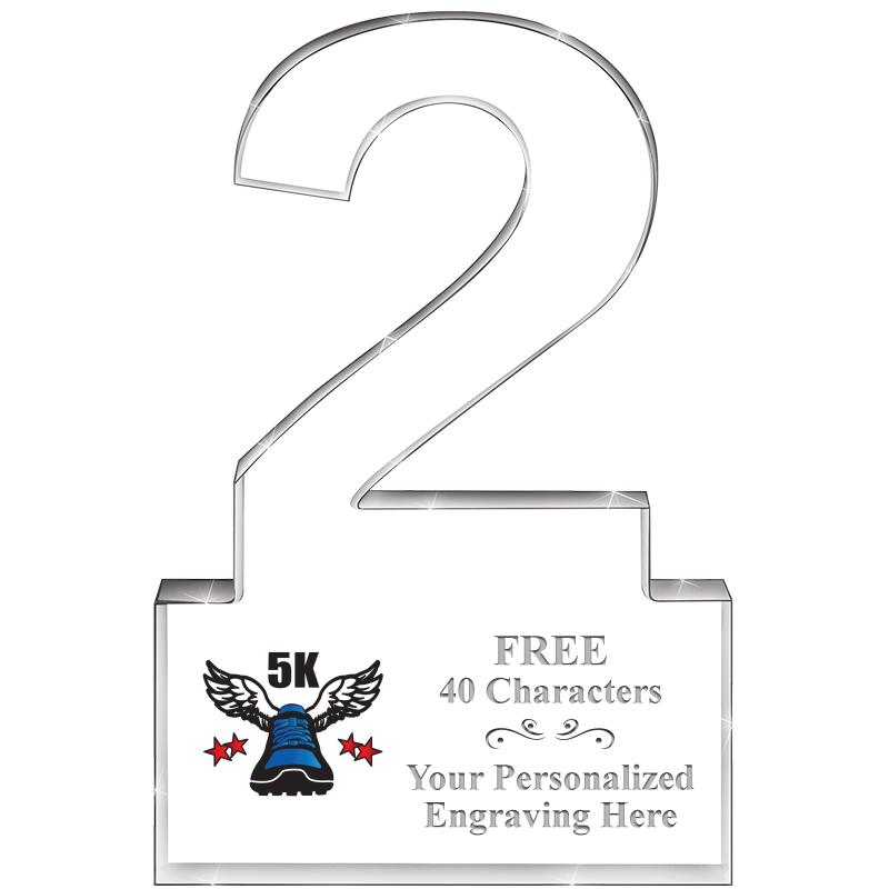 6" 2 YEARS OF SERVICE ACRYLIC