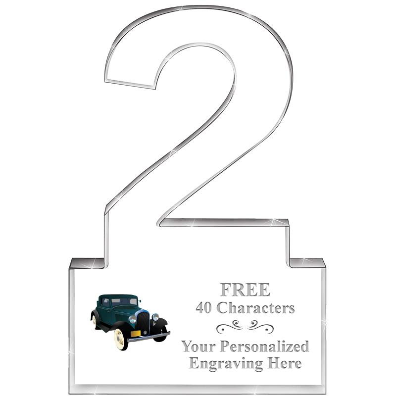 6" 2 YEARS OF SERVICE ACRYLIC