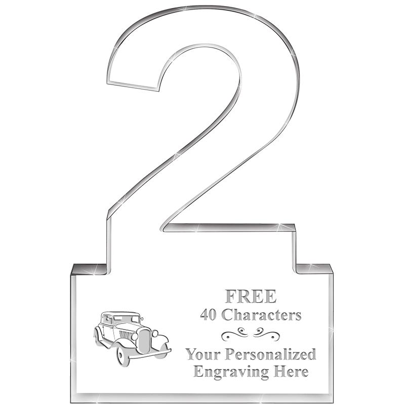 6" 2 YEARS OF SERVICE ACRYLIC