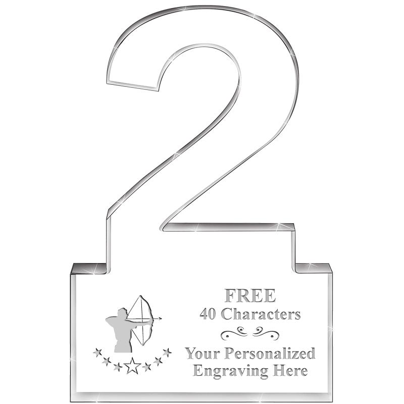 6" 2 YEARS OF SERVICE ACRYLIC