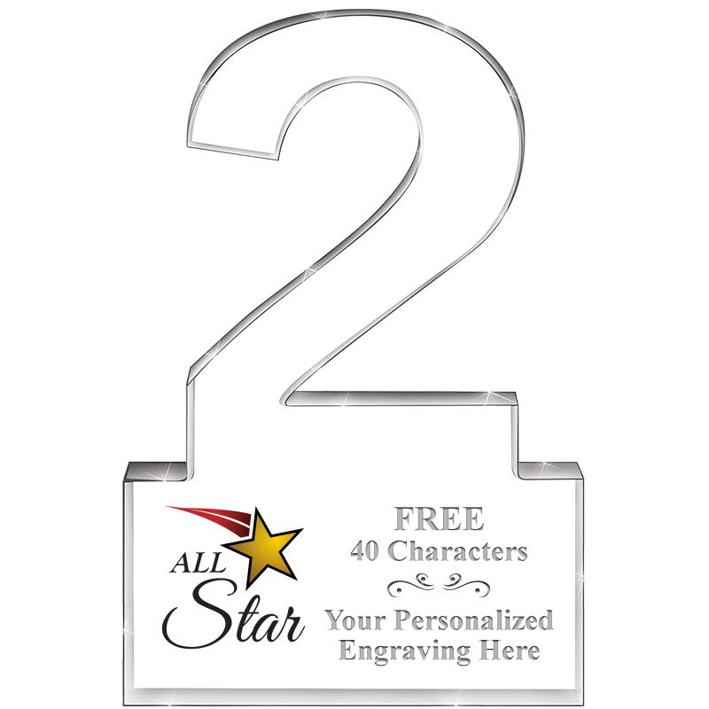 6" 2 YEARS OF SERVICE ACRYLIC