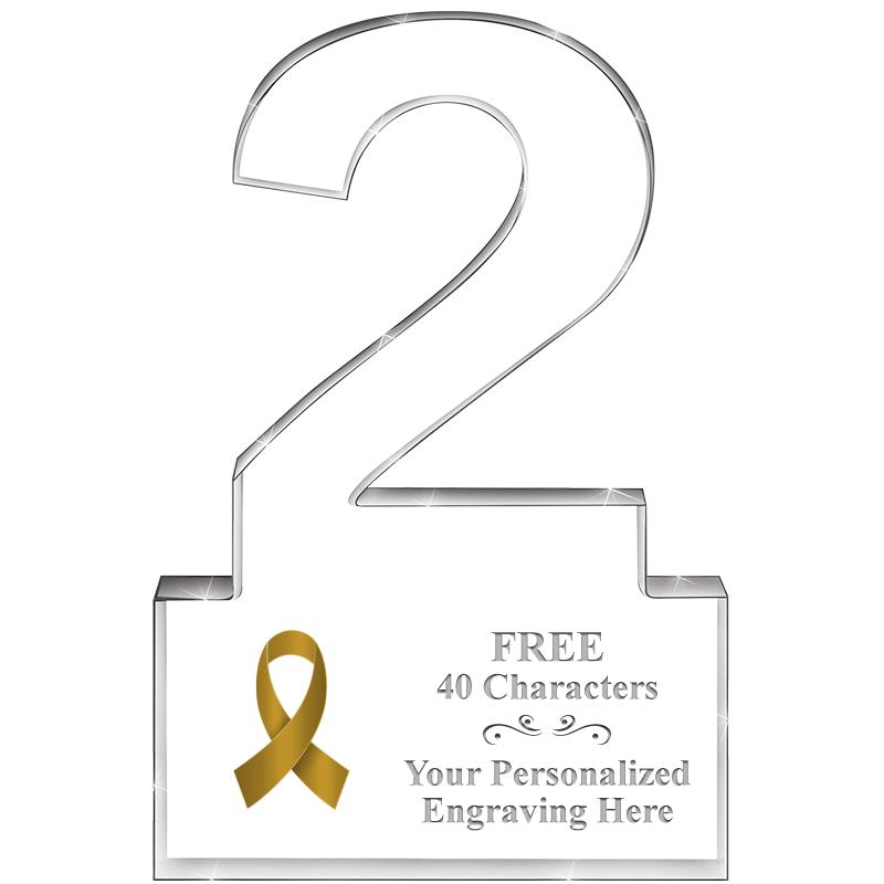 6" 2 YEARS OF SERVICE ACRYLIC