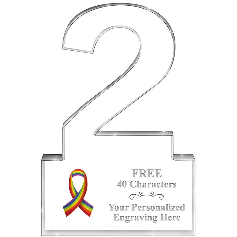 6" 2 YEARS OF SERVICE ACRYLIC