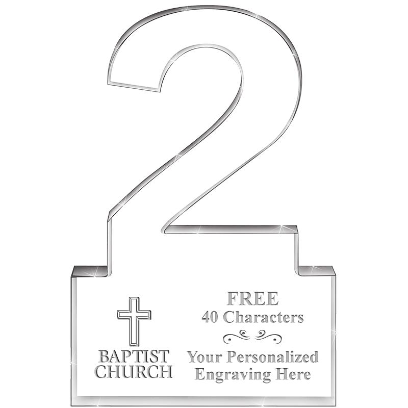 6" 2 YEARS OF SERVICE ACRYLIC