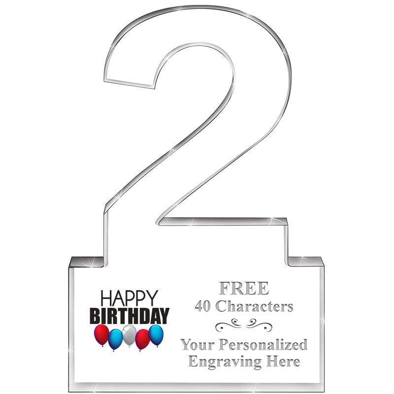 6" 2 YEARS OF SERVICE ACRYLIC