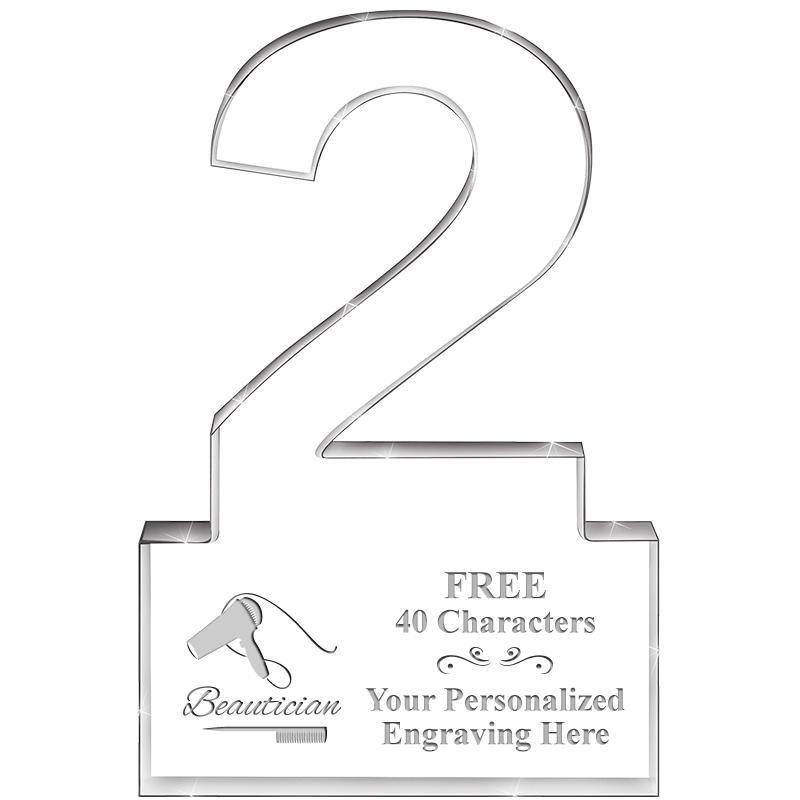 6" 2 YEARS OF SERVICE ACRYLIC