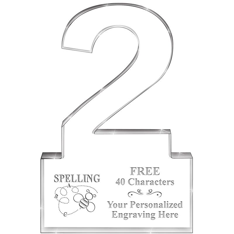 6" 2 YEARS OF SERVICE ACRYLIC