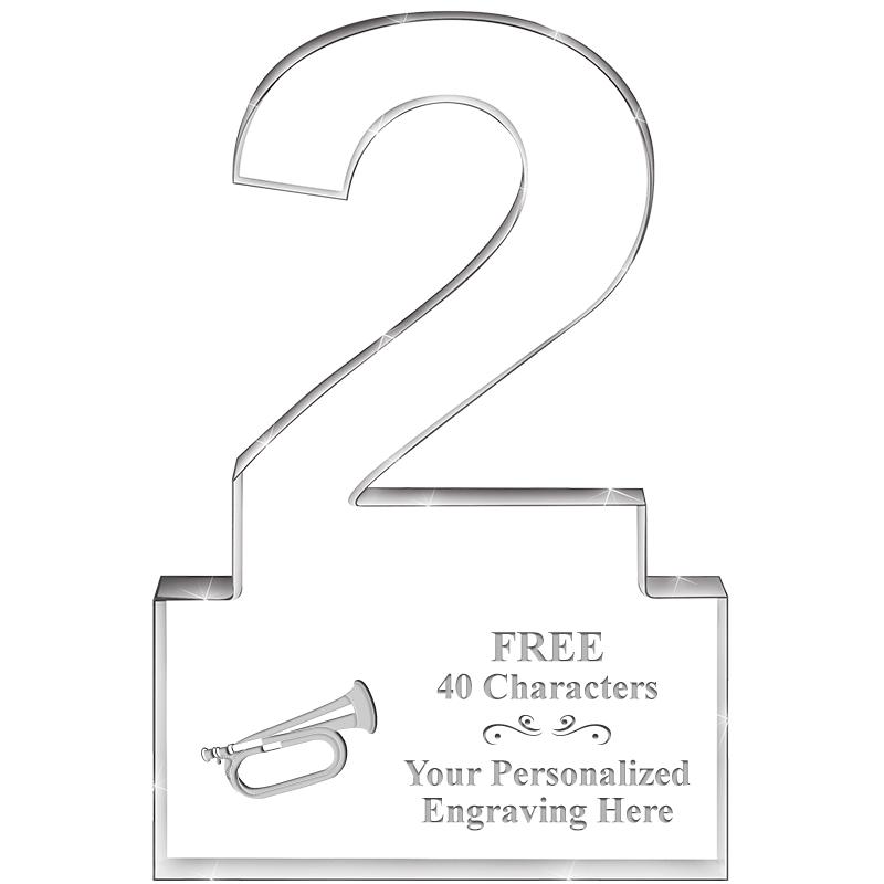 6" 2 YEARS OF SERVICE ACRYLIC