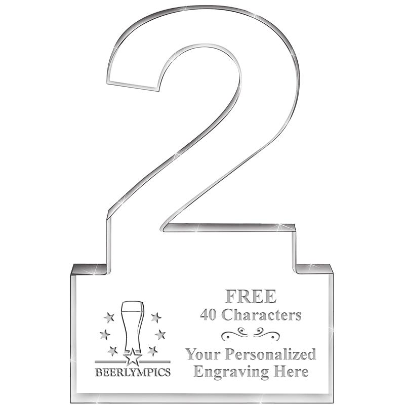 6" 2 YEARS OF SERVICE ACRYLIC