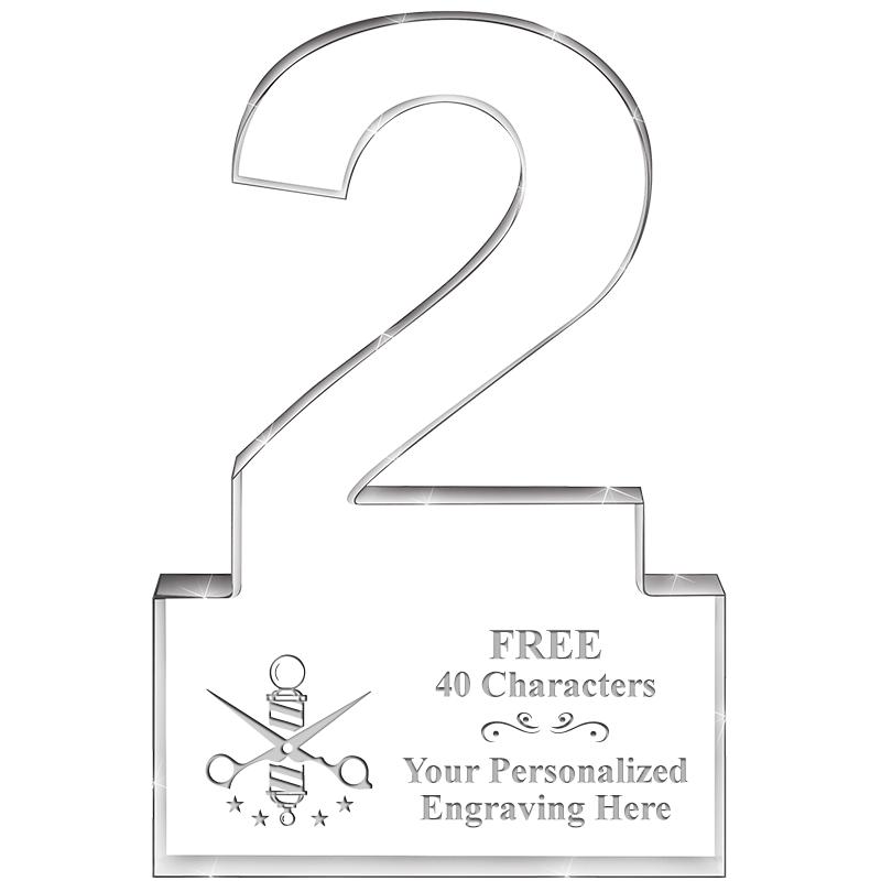 6" 2 YEARS OF SERVICE ACRYLIC