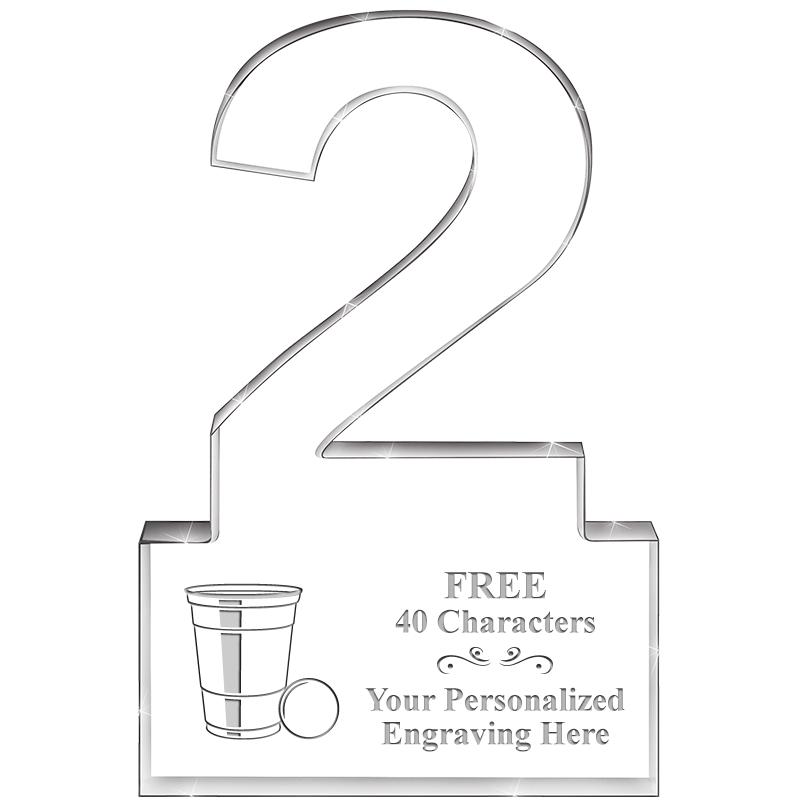 6" 2 YEARS OF SERVICE ACRYLIC