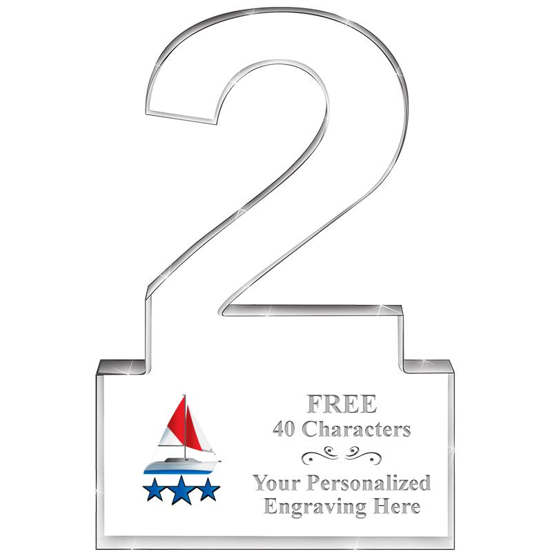 6" 2 YEARS OF SERVICE ACRYLIC