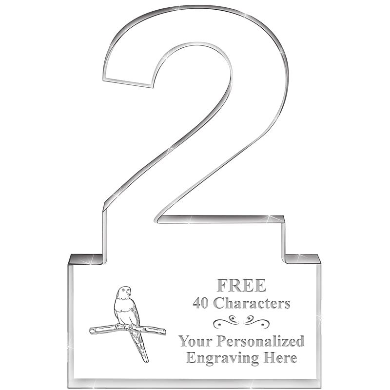 6" 2 YEARS OF SERVICE ACRYLIC