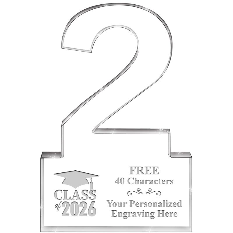 6" 2 YEARS OF SERVICE ACRYLIC