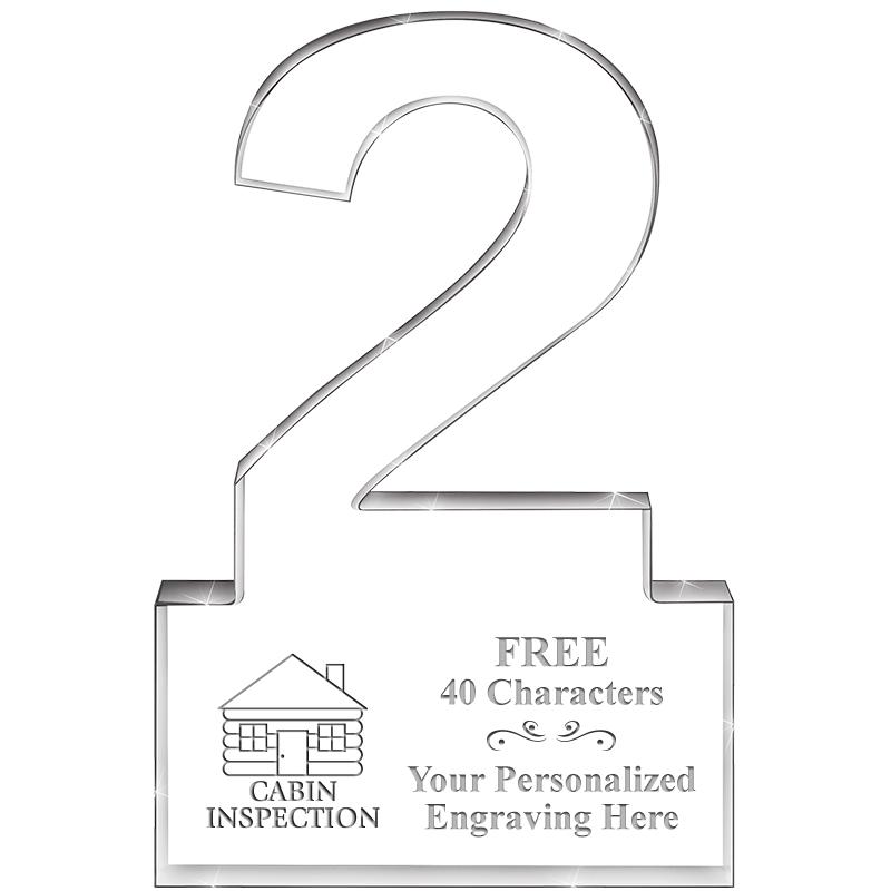 6" 2 YEARS OF SERVICE ACRYLIC