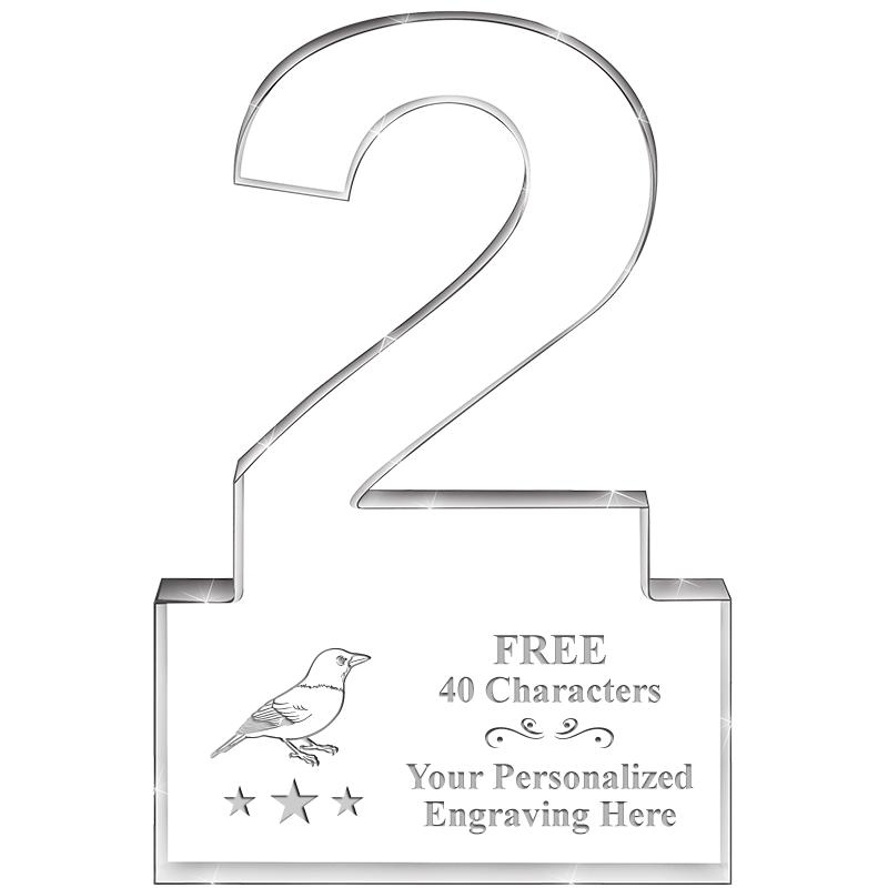 6" 2 YEARS OF SERVICE ACRYLIC