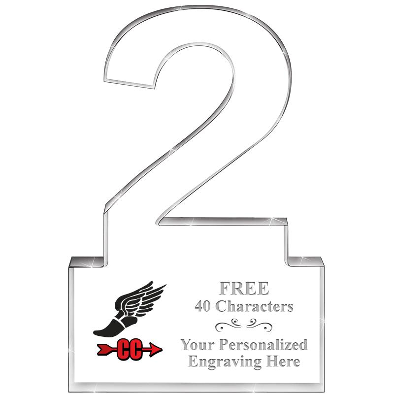 6" 2 YEARS OF SERVICE ACRYLIC