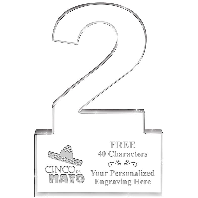 6" 2 YEARS OF SERVICE ACRYLIC