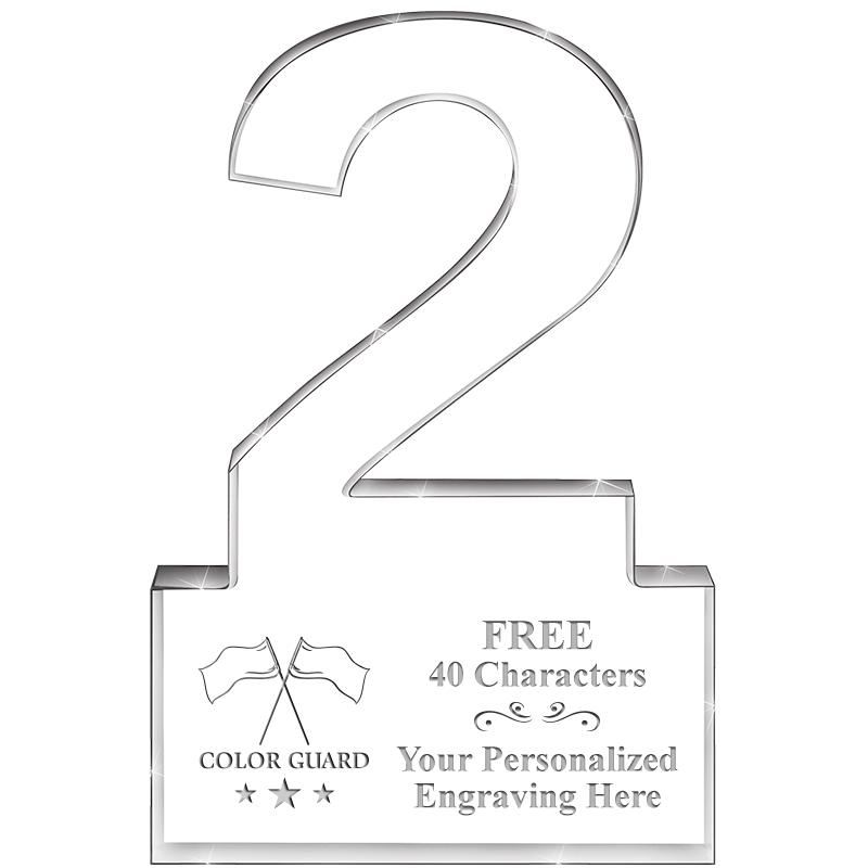 6" 2 YEARS OF SERVICE ACRYLIC