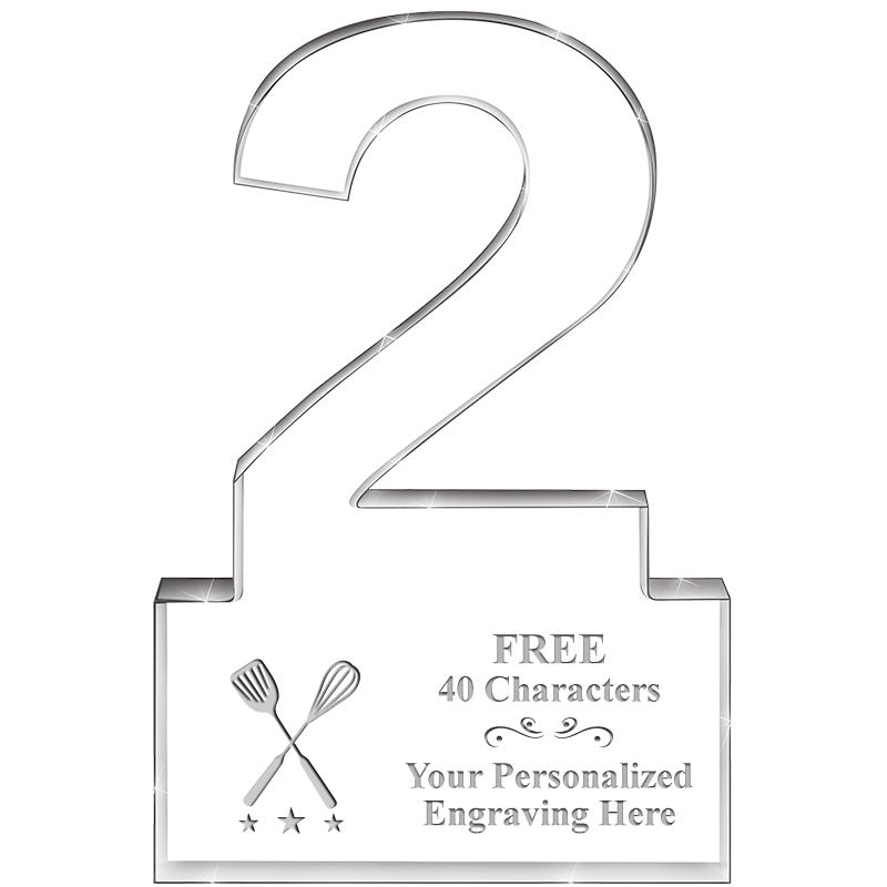 6" 2 YEARS OF SERVICE ACRYLIC